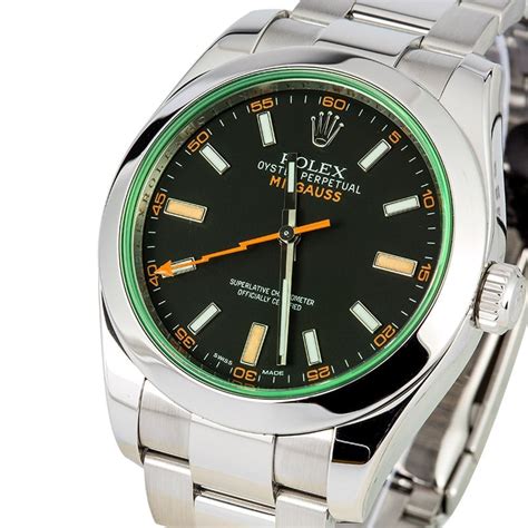 rolex milgauss green review|rolex milgauss price chart.